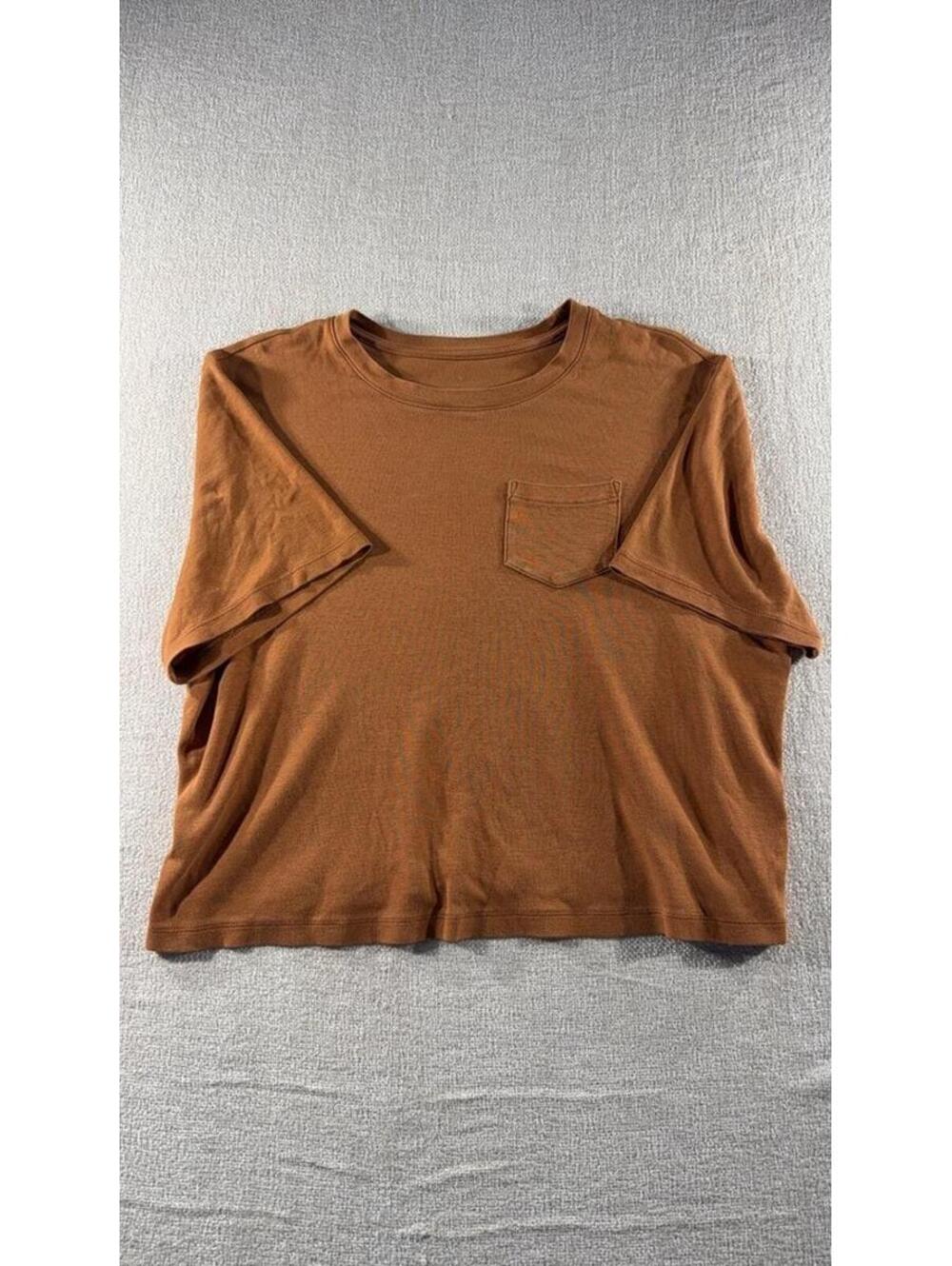A New Day Brown Short Sleeve Pocket T-Shirt Size L
